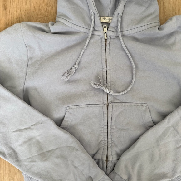 Brandy Melville Light Blue Zip-Up Hoodie - Picture 2 of 4